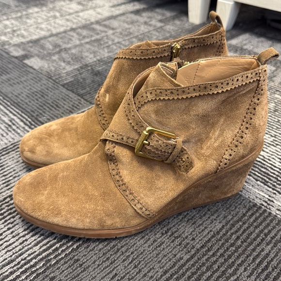 Franco Sarto Shoes - Franco Sarto Wedge Booties Suede Women size 11